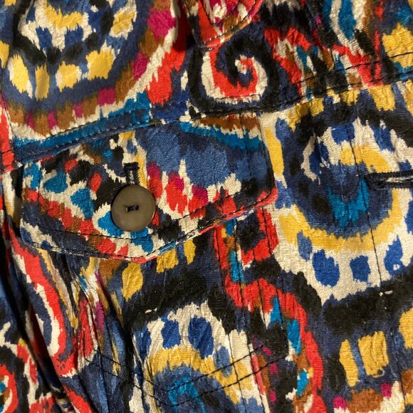 Ruby Rd Colorful Paisley Button Front Jacket - Picture 4 of 5